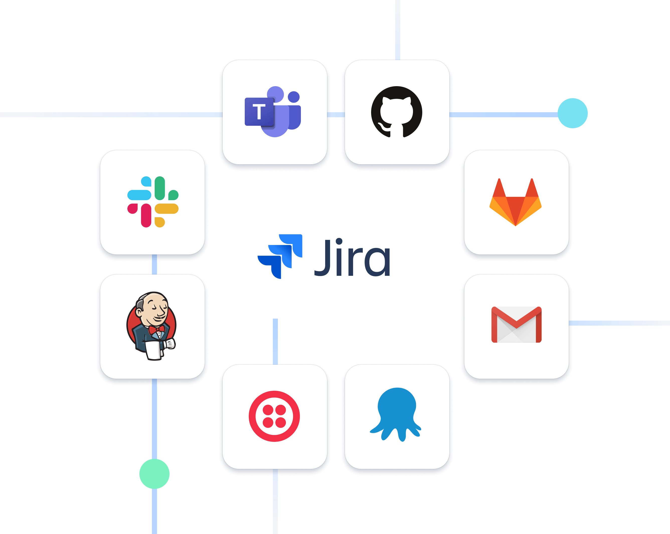 Mosaico de herramientas de automatización