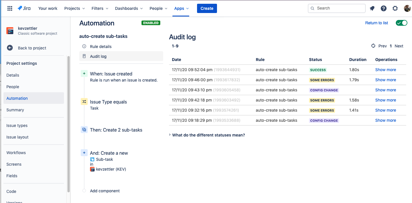 Visitar el registro de auditoría