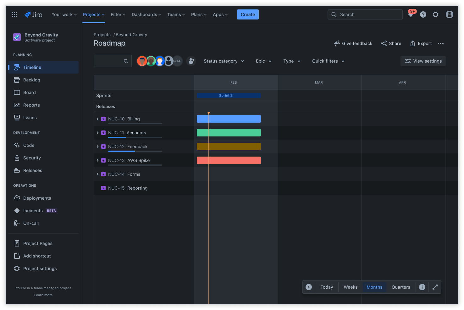 Jira Work Management 스크린샷.