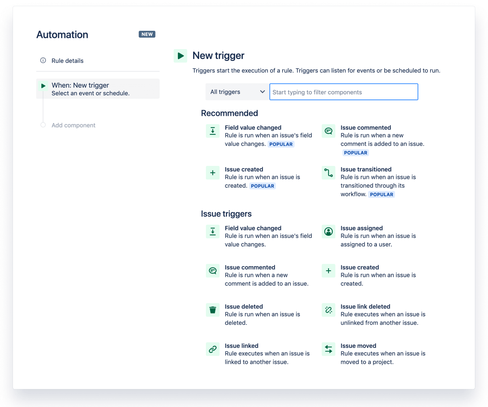 Jira 자동화 스크린샷.